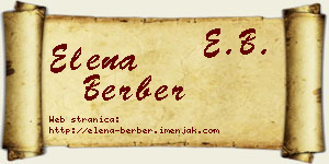 Elena Berber vizit kartica